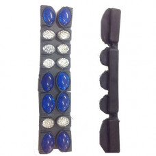 Катафот (16шт) на кромку дверей №3 овал+Круг синій/білий