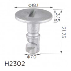 Гвинт H2302 із швидкою фіксацією VOLKSWAGEN,AUDI,SKODA,SEAT,MERCEDES (8D0805121, 19987)( уп. 100 шт.