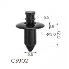 Фіксатор C3902 натискний/розпірний крила,бампера SUBARU (909140062) ( уп. 100 шт.)