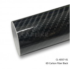 Плівка вінілова ПВХ під карбон 6D Чорний (відрізна 1.52*1м) 160мікрон CL-6DCF-01