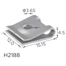 Скоба H2188 під гвинт L-15,5x12 D=3 FIAT (00143689740, 6102442AA) ( уп. 100 шт.)