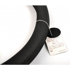 Чохол на кермо шкіра "М" (37-38см) чорний Autogen CK 200BK перфорація/1шов біла основа(Об'ємна 10см)