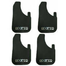 Бризковики великі чорні - 4шт - "SPARCO" - 450х280 - з вирізом (10шт/уп) (гумо-пласт)