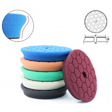 Полірувальний круг на липучці D170/D150/H26мм Чорний DA/RO (соти великі)"Adept Elit"PPI-90 Finish