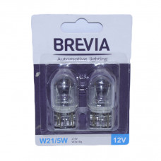 Лампа 12V (бесцок.2-контак.) W21/5W "Brevia" (12311B2) W3 x16d блістер (2шт/бл.)