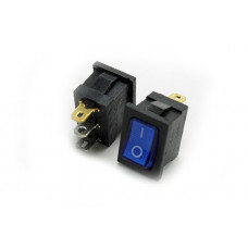 Клавіша №110 синя мала 3кт. On Off 12V