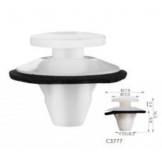 Кліпси C3777 обшивка дверей, молдинг, салон TOYOTA, LEXUS (8149628010) ( уп. 100 шт)