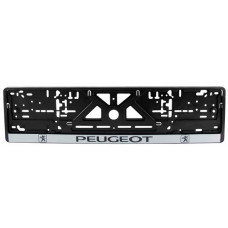 Рамка номера PEUGEOT "книжка" із сірою смугою
