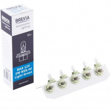 Лампа 12V з патроном B8,4D 2W "Brevia" (12337C) Light Green (уп.10шт)