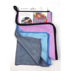 Серветка (3шт) мікрофібра для скла/для полірів/двосторонній рушник 30х40 "JYM"