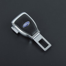 Заглушка ременя безпеки метал "Ford" (1шт) цинк.сплав + шкіра + вхід під ремінь (№5)