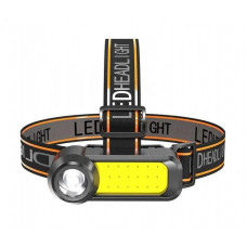 Ліхтарик налобний X-Balong WH1707-XPE+COB, microUsb роз'єм