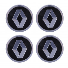 Наклейка на ковпаки RENAULT (90мм) чорна (4шт)