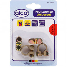 Клеми акумуляторні латунь 2шт "Alca" 509000 прямі