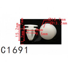 Кліпси C1691 обшивка дверей VW, SEAT, SKODA, AUDI (8E0867267, 15397)( уп. 100 шт)