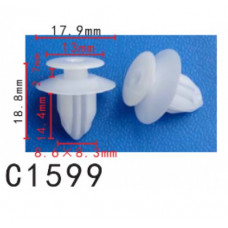 Кліпси C1599 обшивка дверей,молдинг TOYOTA,HONDA, LEXUS(7586730130,75867-30130,75867-52020)( уп.100