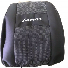 Чохли мод.Daewoo Lanos 96- (зад. горби) чорні, центр Чорний "Автосвіт" (роздільна спинка)