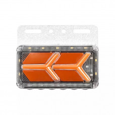Габарит - помаранчевий - 130х70мм 12/24V (Ламборджіні)Поворот, підсвічування номера (1шт)