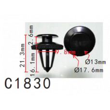 Кліпси C1830 молдингу FIAT,CITROEN,AUDI,PEUGEOT,SEAT,VW(46835626, 71738386, 9345A1,15407) ( уп.100