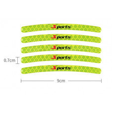 Наклейка відбивач катафот 20шт люмінесцентна на диски автомобіля Жовта Sports