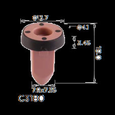 Кліпси C3180 кріплення бампера VW, AUDI, SEAT, SKODA (N10507301, N-105-073-01, 14310) ( уп. 100 шт.)