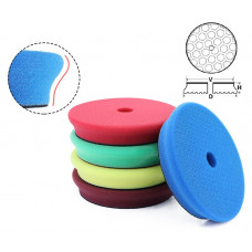 Полірувальний круг на липучці D150/D130/H26мм Жовтий DA/RO (соти малі) "Adept Elit"