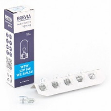 Лампа 12V (бесцок.) W5W "Brevia" (12308C) (уп.10шт)