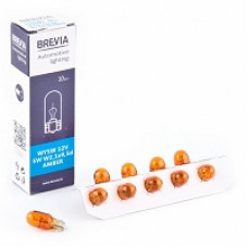 Лампа 12V (бесцок.) W5W "Brevia" (12309C) Amber (уп.10шт)