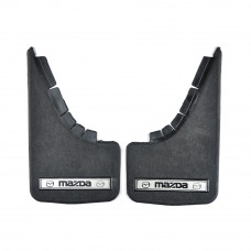 Бризковики малі "Mazda" Серебренн. напис, м'яка структурна гума "Mud-Flaps" (2шт)