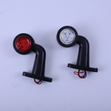 Габарит "ріжки" кривий 8см 12/24v червоний+білий 12 діодів 12/24V FR0103 FPLAS (2шт.)