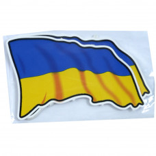Наліпка "Прапор України" на вітру 5,5х9см (10шт/уп)