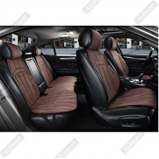 Накидки сидінь з вентиляцією алькантара "Elegant" ANCONA Кавові Повний комплект (700 815)