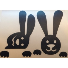 Наліпка плотерна №40 Зайці 16x13см Чорна