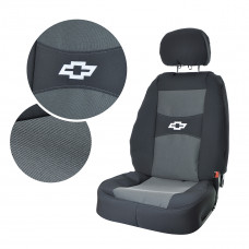 Чохли мод.Chevrolet Aveo SED 02-11/ZAZ VIDA (Підголовники) Чорний бік, центр Сірий "Автосвіт"