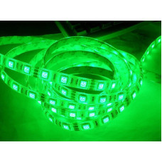 Стрічка Діодна 12v 25см зелена SMD (5050) гнучка / поліуретан покриття "Econom"