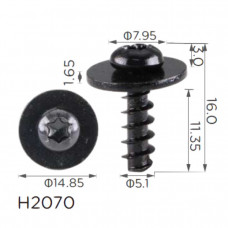 Саморіз H2070 з шайбою Volkswagen, Audi, Seat, Skoda (10354602) ( уп. 100 шт.)