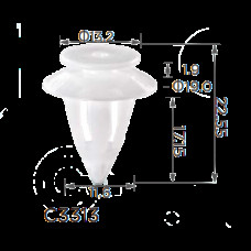 Кліпси C3313 обшивки дверей Mercedes A0009912498 Renault ( уп. 100 шт)