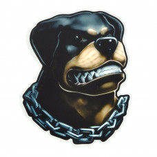 Наліпка "Злий пес" 11х9см (1шт)