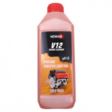 Очищувач двигуна 1L "Nowax" NX01149 V12 Engine Cleaner концентрат 1:10 (9шт./уп.)
