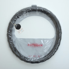 Чохол на кермо шкіра "М" (37-38см) чорний Autogen CK 033BK структурна масаж/ 1шов/біла основа