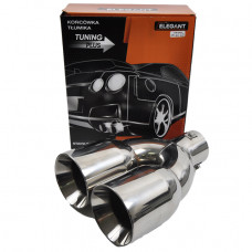 Насадка глушника - Подвійна кругла Ø 63х245мм "Elegant" 106 054 Хром