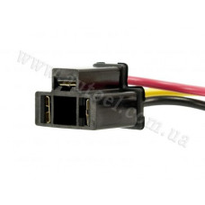 Роз'єм з проводом для ламп H4 пластиковий (прямий) 125416