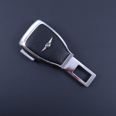Заглушка ременя безпеки метал "CHRYSLER" (1шт) цинк.сплав + шкіра "FLY" (тип №5)