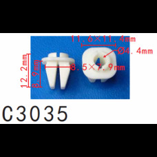 Кліпси C3035 під саморіз/бампер HYUNDAI, KIA (866992M000, 86699-2M000, 14455) ( уп. 100 шт.)