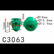 Кліпси C3063 обшивки дверей/багажник MAZDA (KD4568865, KD45-68-865, 15592) ( уп. 100 шт)