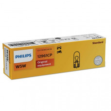 Лампа 12V (бесцок.) W5W "Philips" (12961CP) (уп.10шт)