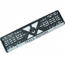 Рамка номера TESLA "книжка" із сірою смугою