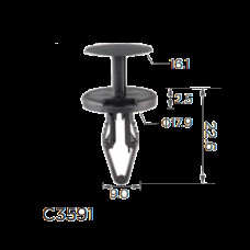 Кліпси C3591 бампер/молдинг/поріг/капот Chrysler 6509049AA (100шт)