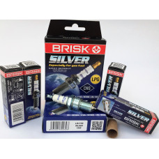 Свічки - "Brisk" - LR17YS.4K SILVER Зазор-0.8мм,ключ-21 (Волга,Газель (двиг.406 довжина рез.) під ГБ