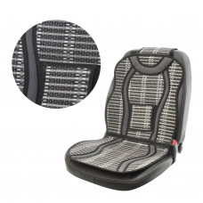 Масажер чорна тканина зі вставками шкірозамінника + бамбук 47*127см Elegant 100 655